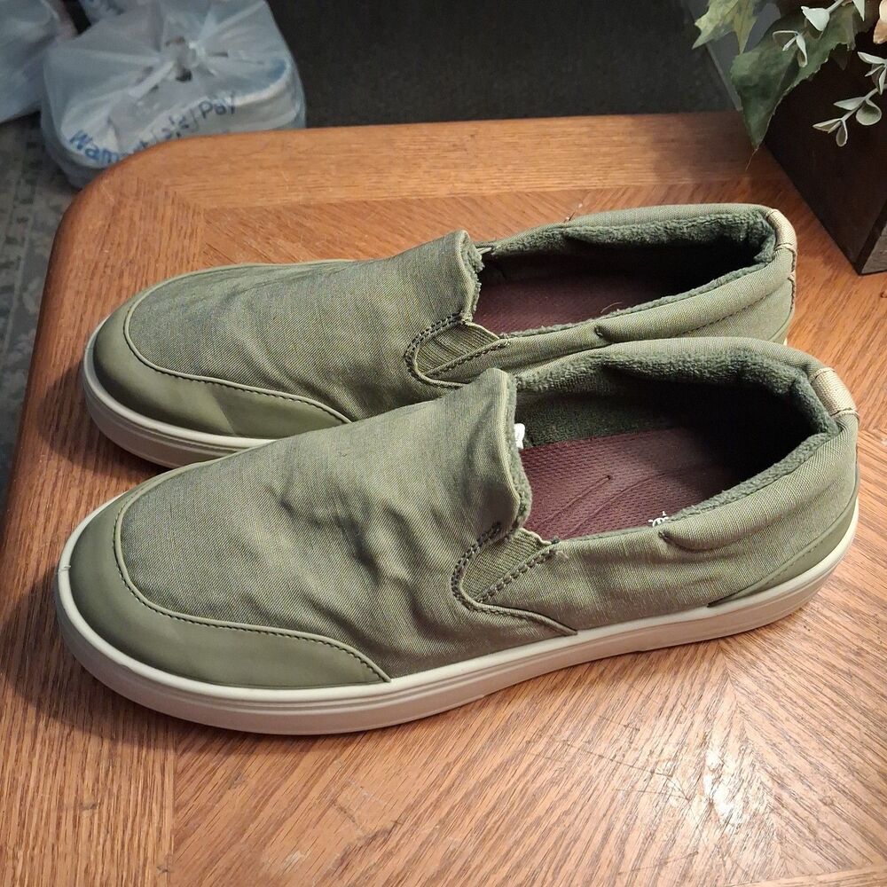 Dear Form  Womans Closed Back Canvas Slip-on Green Size 10 U.S. U.K.8 AU. 10